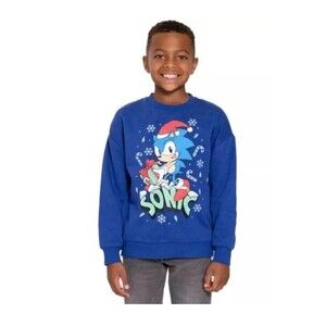 Sonic the Hedgehog Boys Holiday Graphic Print Sweatshirt XXL (18) Boys NWT
